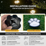 8Pack Paw Solar Lights Outdoor, Cute Dog Paw Solar Lights with 1 LED, Dual White & Warm Light IP65 V1107-124-70642-WHT-8PACK