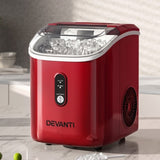 Devanti Ice Maker Machine 15kg Nugget Chewable Ice Cube IM-ZB15N01-RED