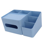 Tissue Box Organizer with Lid Plastic Exquisite Smooth Surface Tissue Desk Organizer for Home Office V1294-YM0706-3117230170011