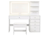 Artiss Dressing Table LED Vanity Desk Set Stool White FURNI-L-DRESS07-WH-AB