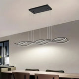 BAMDECOR A2569 1.5m Antizer Nordic Minimalist Wave Long Pendant Light V255-BAM-A2569-BLK