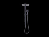 WELS 10" Rain Shower Head Set Square Dual Heads High Pressure with Handheld in Black V63-848021