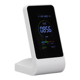 CO2 Monitor Carbon Dioxide Detect Indoor Air Quality Monitor Temperature Humidity Detection White V1294-YM3111220256511-0421