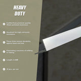 10 x Tile Trim Heavy Duty L Shaped Edge Aluminium 10mm V63-844571