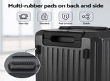 Wanderlite 20" Trunk Luggage Suitcase Travel Carry On TSA Lock Black LUG-ABS-TRUK01-20-BK