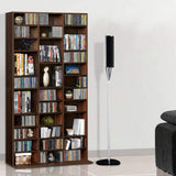 Artiss Bookshelf CD Storage Rack - BERT Walnut CD-SHELF-ES-AB