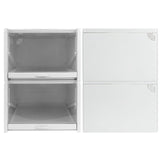 Shoes Box PP Storage Drawer Organizer Container Durable Cabinet for Home2pcs Big V1294-YM0901-3117200146011