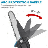 6" Cordless Electric Chainsaw in Blue - Portable Handheld Wood Cutter V178-59148
