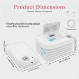 Baby Wipe Warmer and Dispenser with Night Light, Portable Foldable Silicone Wet Wipes Warmer Case V1369-AZ3-W-12169