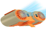 Brown-orange Portable Turbo Waist Fan with Digital Display and Dual Air Outlets V888-ELOSUNG28616