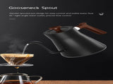 Gooseneck Electric Kettle - 0.9L - With Temperature Control - Stainless Steel 304 - Ultra-Silent V1188-MS-814-014
