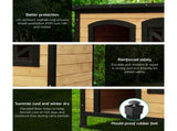 i.Pet Dog Kennel Extra Large Wooden Outdoor Indoor Puppy Pet House Cabin Crate Weatherproof PET-GT-DH5-L-BK