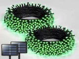 Solar String Lights Outdoor, 2 Pack LED Solar Outdoor Lights Solar Fairy Lights with 8 Lighting V1107-124-87116-GRN3