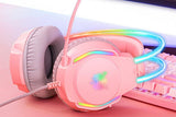 Gaming Headset with Mic Over Ear Headphone Lightweight Headphones with RGB Frame Gaming Headphones V1263-JX-6700-2