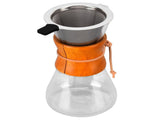 550ml Pour Over Dripper Bamboo Classic Heat Resistant Glass Maker for Home Office V1294-YM0523-3118210299111