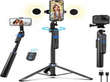 Auto Face Tracking Tripod 360 Rotation with Stand,Android and iPhone Tripod Holder with Remote and V1259-TRIPOD-FACE-360-BT