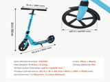 Kick Scooter for Kids Ages 8, Teens & Adults, 2-Wheel Toddler Scooter with Adjustable Height V952-JTHBC2L8INCHDQ0I0001V0