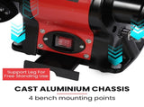 BAUMR-AG Bench Grinder and Belt Sander Combo, 150mm Grinding Disc, 50 x 686mm Linisher, Brushless V219-SNDBELBMG35A