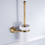 European Luxurious Antique Bronze Toilet Brush Holder Set Wall Mounted Brass Bathroom Accessories V1294-YM0717-10103074