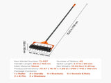 Rolling Lawn Aerator, 410mm Manual Push Aerator Roller with 42 Spikes & 60 in Long Handle, Fillable V952-STJCPQQGTS15QOZLO001V0