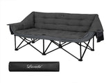 Levede Double Camping Chair Folding Outdoor Portable Fishing Picnic Travel Seat OD1075-GY-D-AU
