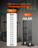 VEVOR Multi-Purpose Folding Ladder 7-in-1 4 Step 15.5ft with Scaffolding Plank V952-DGNZDTLHJ4JPVKGVPV0