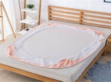 Waterproof Anti mite Mattress Pad Cover Fitted Sheet Pink 150*20030cm V1294-YM0901-JY17045-11