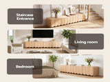 Artiss 180cm TV Unit Scalloped Entertainment Cabinet w/ Adjustable Shelves Wood FUR-Z-SCA-TV180-WD-AB