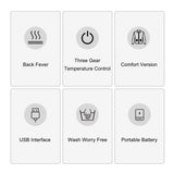 Electric Heated Underwear Shirt, Heating Zone Thermal Base Layer Top For Men Outdoor Activities V1369-AZ3-W-22968