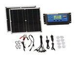 Solar Panel Kit 50W Solar Panel 60A Solar Charge Controller Set with 2 USB Output for RV Camping V1294-YM0703-3114230036511