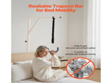 Trapeze Bar for Bed Mobility, Height-Adjustable Bed Trapeze with 2 Casters, 350LBS Weight Capacity V952-CSDJLDXDJSJZTUI9AV0