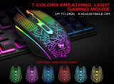 T-Wolf TF400 4-pcs Rainbow Keyboard/Mouse/Headphone/Mouse Pad Kit Set V28-ELETEQTF400