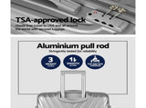 Wanderlite 3 Set Luggage 20-24-28 Inch Suitcase with TSA Lock Carry On Hard Shell Travel Luggage LUG-ABS-STR-3SET-SV