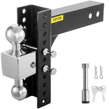 VEVOR Adjustable Trailer Hitch, 8" Rise & Drop Hitch Ball Mount 2" Receiver 14,000 LBS Rating, 2 and V952-TZT2INCH8INCHT3ALV0