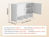 Bathroom Wall Cabinet, 2 Doors & Adjustable Shelf, Over the Toilet Storage Medicine Cabinet Wall V952-BDMJG2JYJGBSOYU70001V0