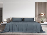 Dreamz 4pcs King Size 100% Bamboo Bed Sheet Set in Charcoal Colour BED1016-K-CH