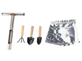 Soil Sample Probe Stainless Steel T Handle Soil Test Kits with 4 Reusable Sample Bags 3 Garden Tools V1294-YM0901-3111240068911