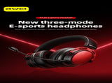 AWEI AT36 TriMode Wireless Gaming Headset, LowLatency 2.4G Bluetoothred V1300-AT36-RED