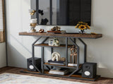 4-Tier Large Vintage Console Table Ultra Long Entryway Sofa Storage Table Hallwa V767-JJ-XZ1717