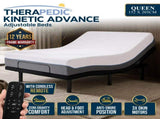 Therapedic Kinetic Advance Adjustable Queen Bed Base with Head Tilt ADJ-BED-KAD-QN