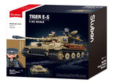Sluban B1533 Model Kit 135 Tiger I Tank German Panzer WWII Army Military Building Blocks DIY T SLB1533