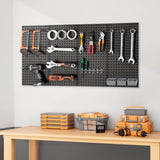VEVOR Metal Pegboard Panels 609.6 x 304.8 mm 4 Panels Wall Organizer for Home V952-GJGBHSJS2412FGKT2V0