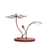 2-in-1 Red Wine Glass Rack & Wine Decanter Vintage Bronze 6 Wine Glasses Stemware Storage Display V1294-YM0901-H36012