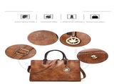 Leather Tote Bags 3-Piece Set Women's Tote Shoulder Strap Coin Purse V1263-JX-3477