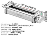 Pasta Attachment for KitchenAid Stand Mixer, Stainless Steel Pasta Sheet Roller Attachment, Pasta V952-YDLMGL1JT00046BE1V0