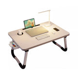 Laptop Bed Desk Foldable Portable Bed Table Tray Stand with Cup Holder Drawer for Sofa Floor Reading V1294-YM0901-3116240019011