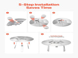 Fire Pit Heat Deflector for Solo Stove Ranger, 508 mm Round for Wood Pit, 304 Stainless V952-HKGRZYX20YC0WHO09001V0