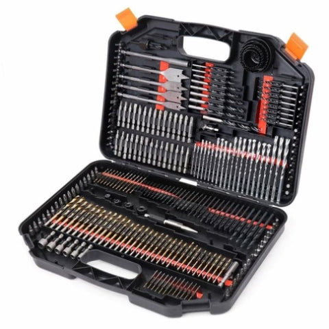 246Pc Combination Drill Bits Set Wood Hole Saw Metal Cement Screwdriver Drilling V465-SDY-95303