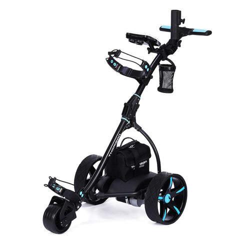 THOMSON Golf Buggy Electric Trolley Automatic Motorised Foldable Cart LED Black V219-GLFBUGTHOA18B