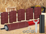 Drum Sander Set,Rubber Sanding Drum Spindle Sander Adapter, with 120 Grit Sandpaper Drum, Sanding V1369-AZ3-W-09209